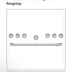 Stainless Steel Range Knobs and Handle for 36” GE Cafe Pro Range